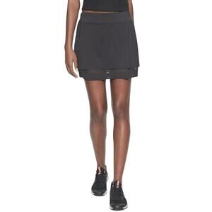 NWT Athleta Laser Run Athletic Sporty Layered Skort Black Size Medium